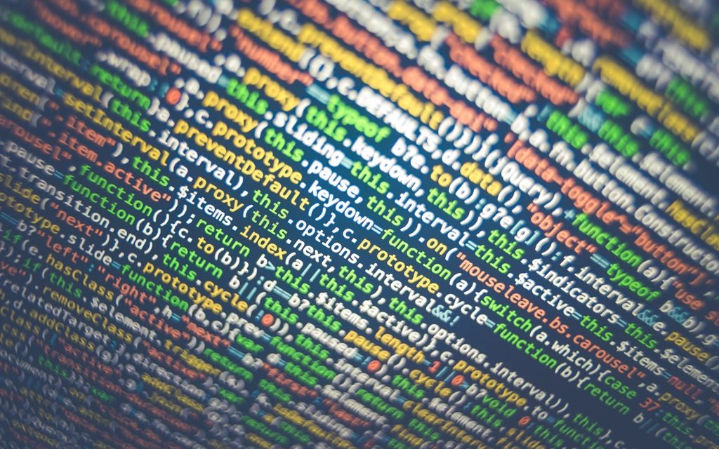 Codice sorgente colorato a schermo