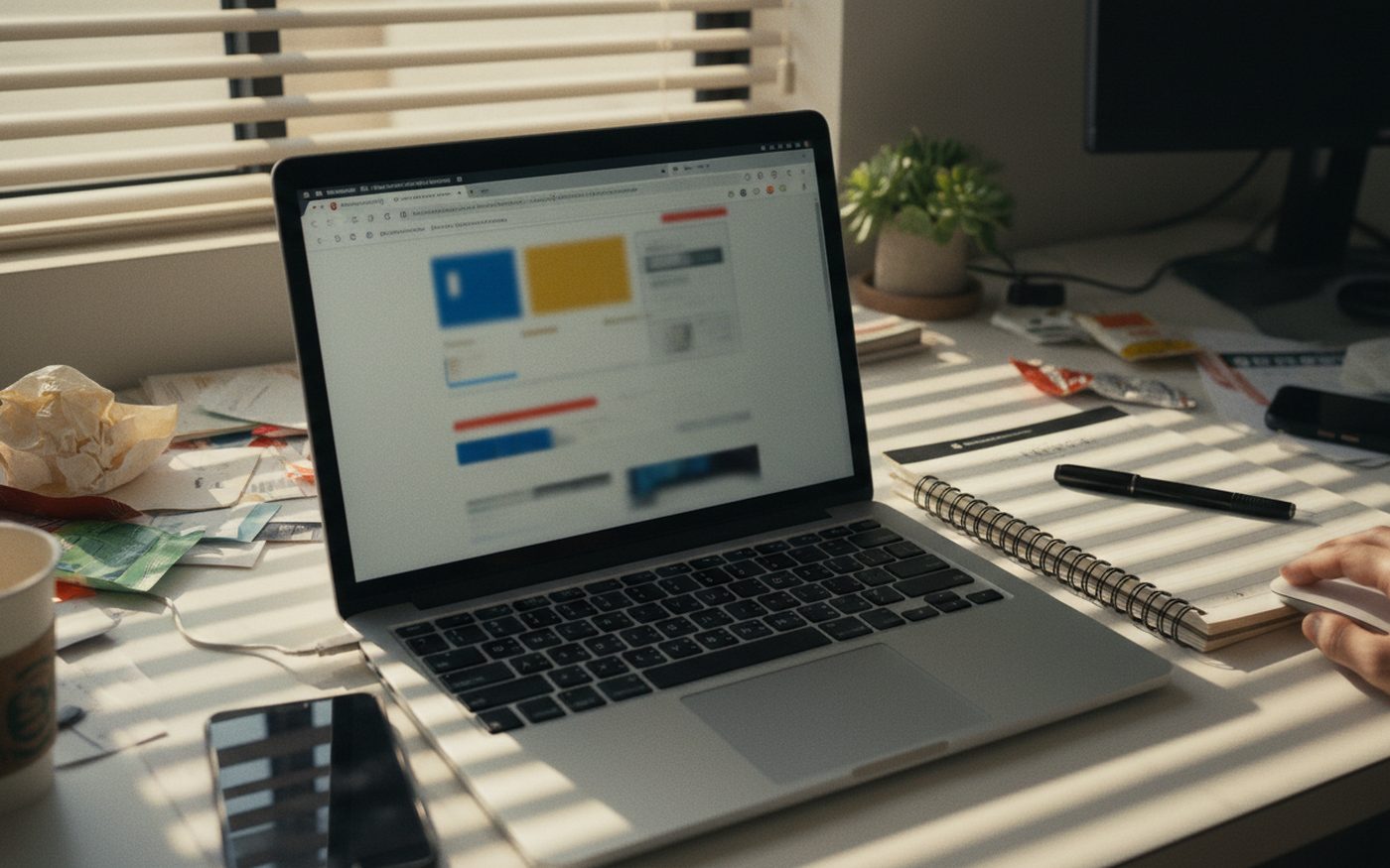 Laptop con il progetto di un sito in lavorazione