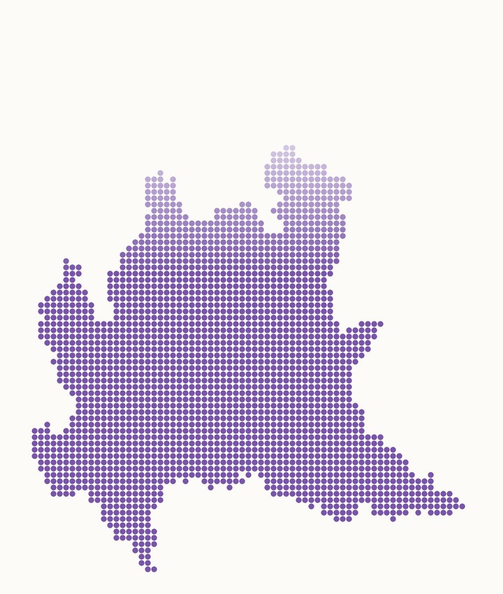 Mappa della Lombardia con alcuni capoluoghi di provincia