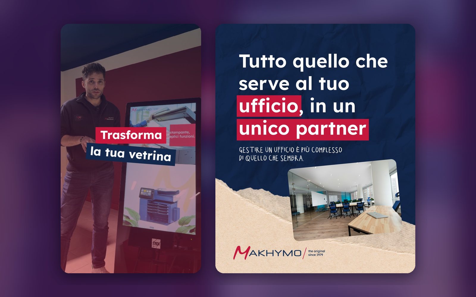 La linea grafica coordinata di Makhymo, progetto di Scia Digital Studio