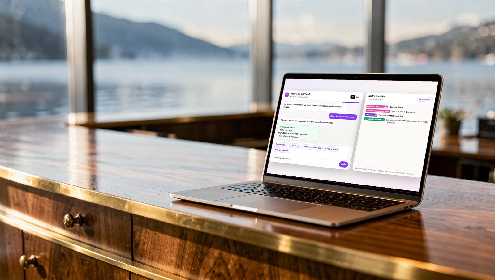 Chatbot AI per un hotel (demo)