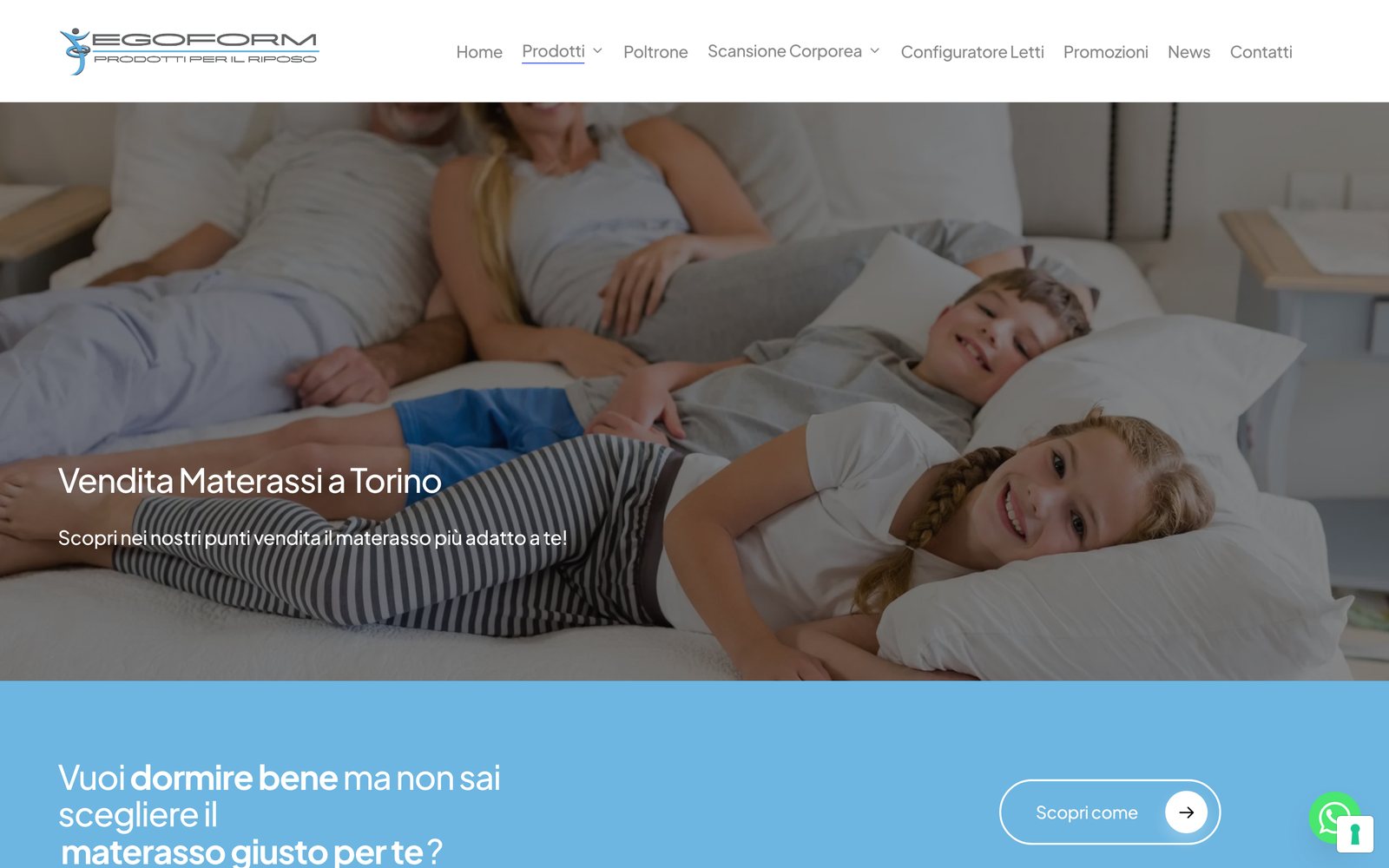 Egoform, una pagina del sito