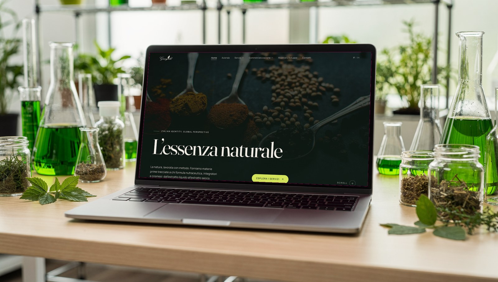 Greenfield Botanicals, il sito web