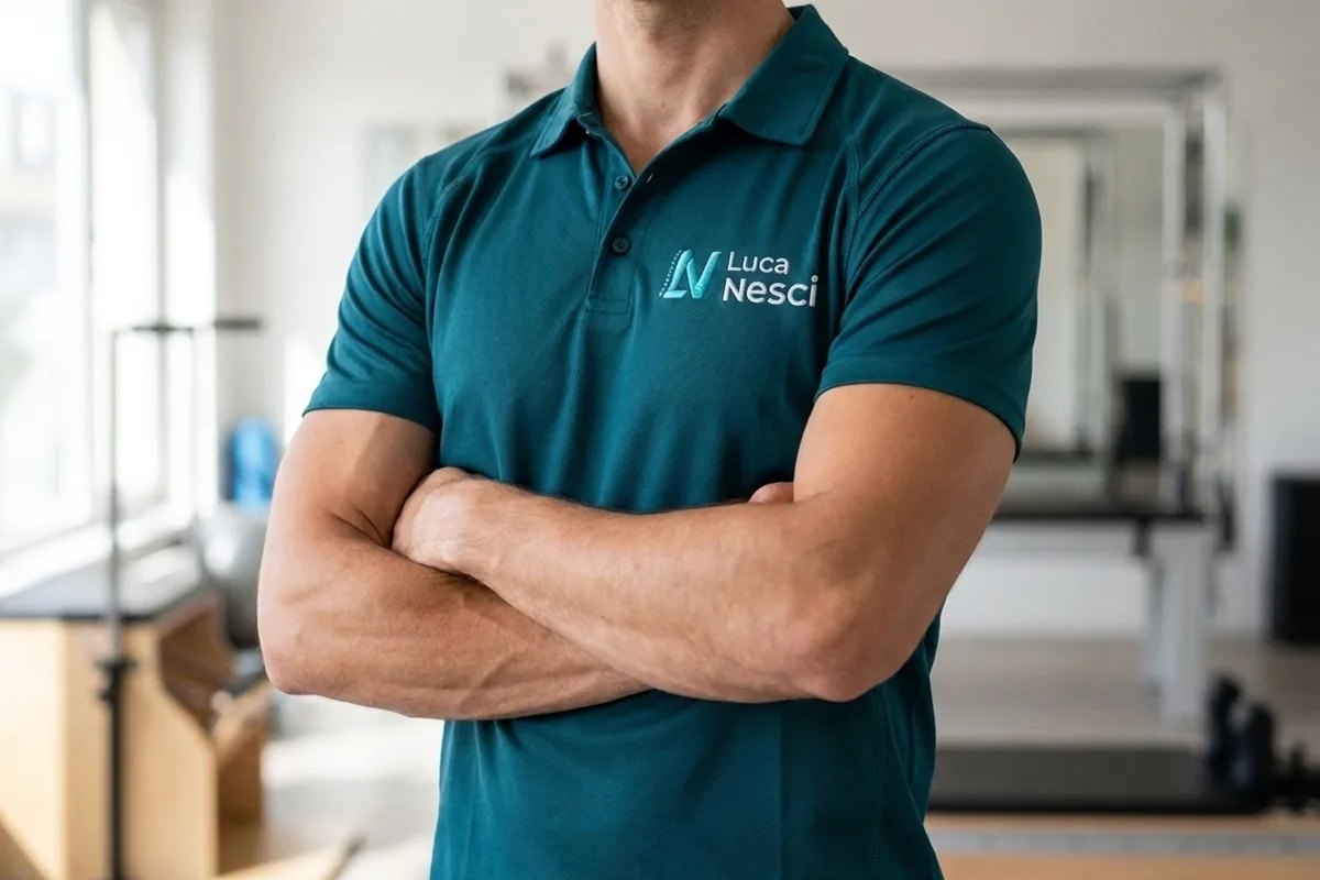 Luca Nesci: identità visiva per un chinesiologo, progetto Scia Digital Studio