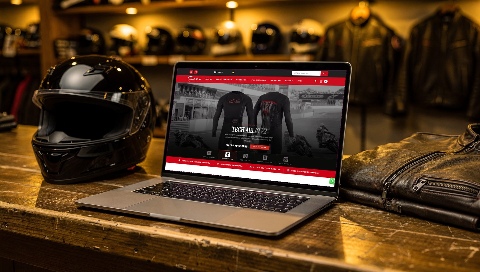 Motoline, il sito web