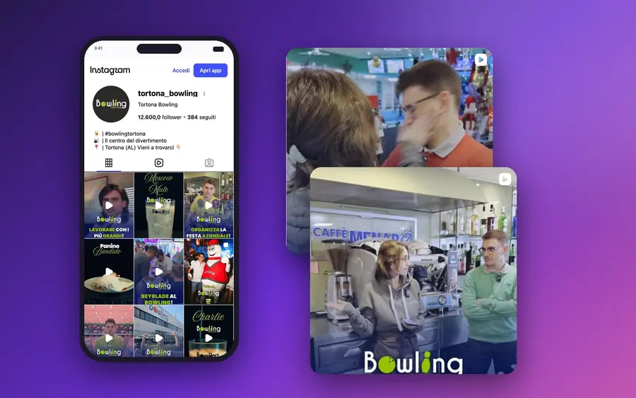 Bowling Tortona: sito web e social per il centro di intrattenimento di Tortona, progetto Scia Digital Studio
